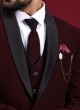 Japan Lachka Wedding Wear Suit In Wine Color